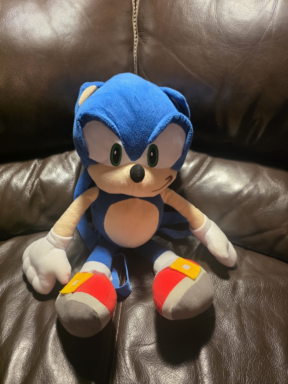 Sonic Plush Toy - Blue Soft Stuffed Character Plush Backpack+toy Set Of 2